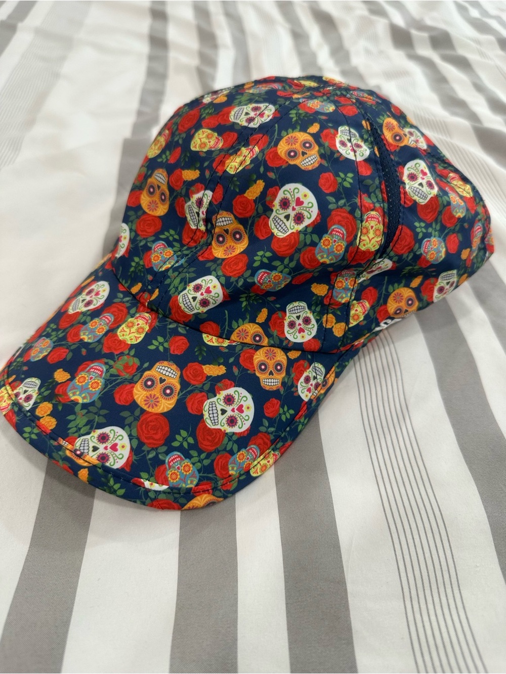 SPRINTS Day of the Dead Floral Sugar Skull Running Hat 💀 🌹